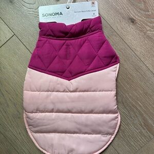 Sonoma Quilted Pet Jacket in Fuchsia Size Small NWT